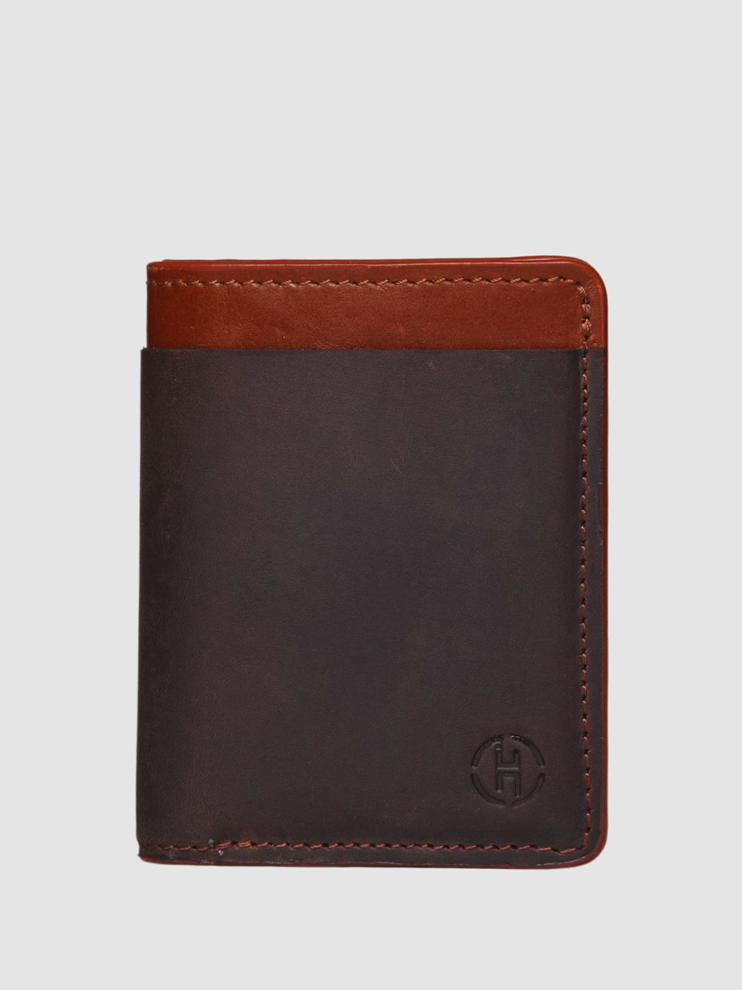 IN.HIDE Men Leather Detachable Flap Two Fold Wallet