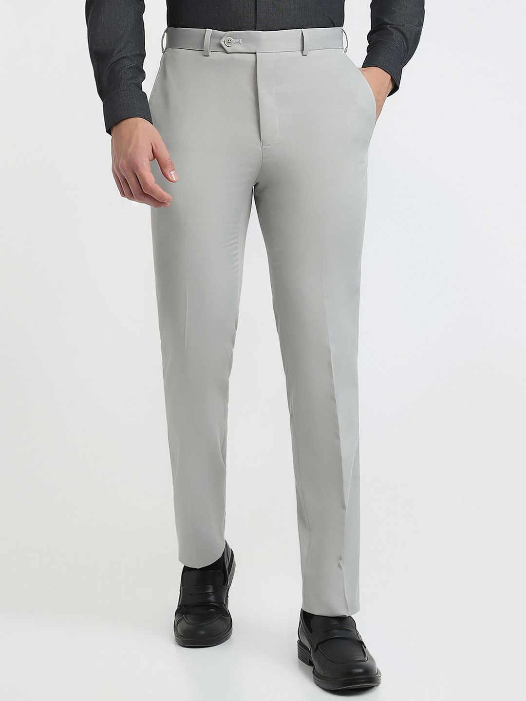 Raymond Contemporary-Fit Flat Front Formal Trouser