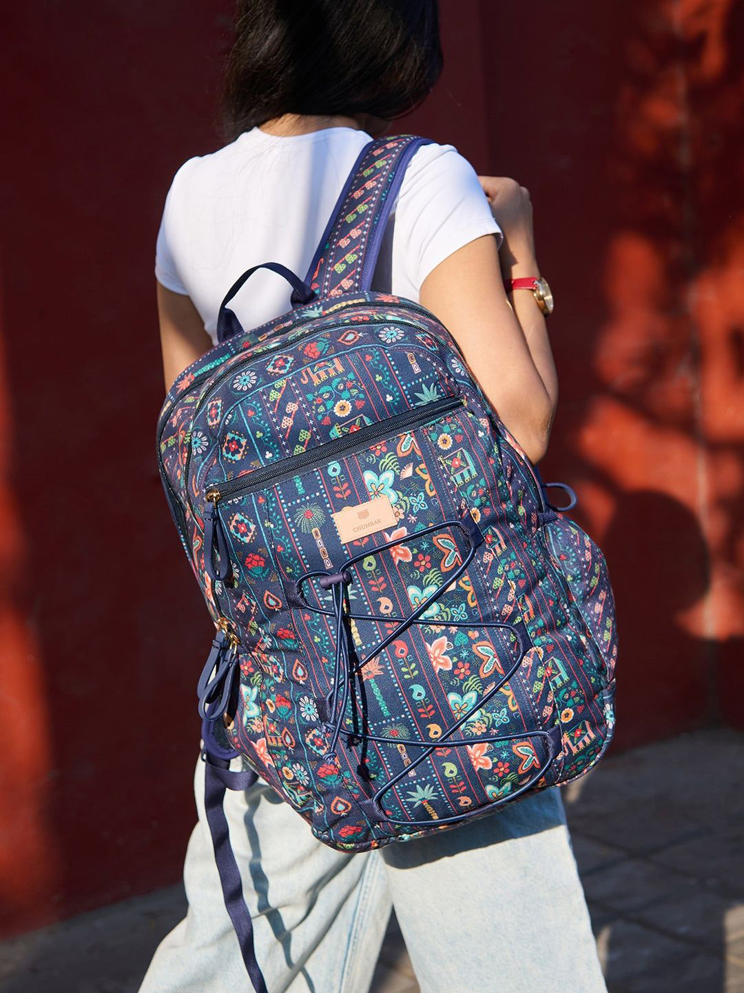 Chumbak Women Graphic Trek Backpack  Tusker