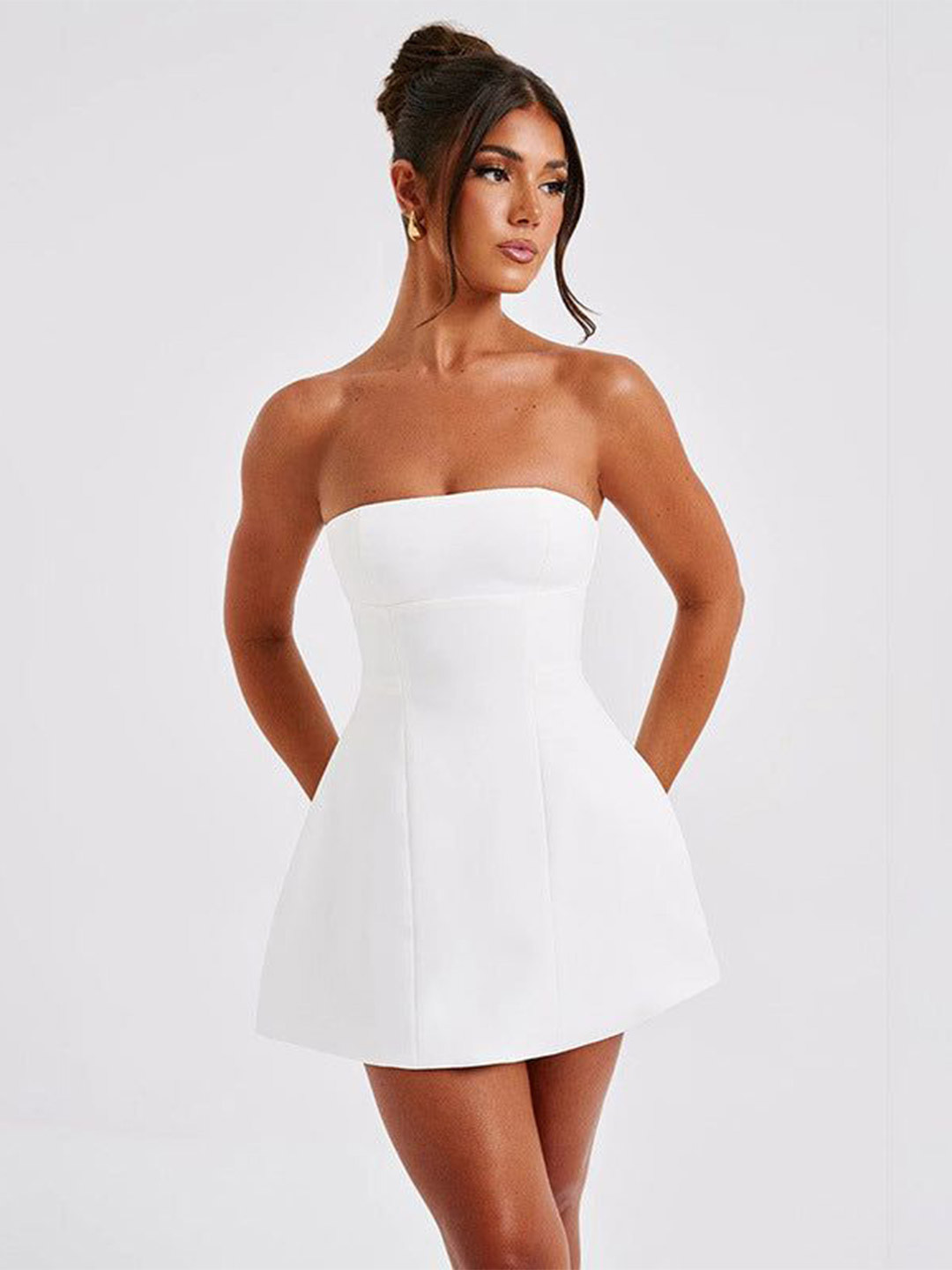 Outzidr Off Shoulder Skater Dress