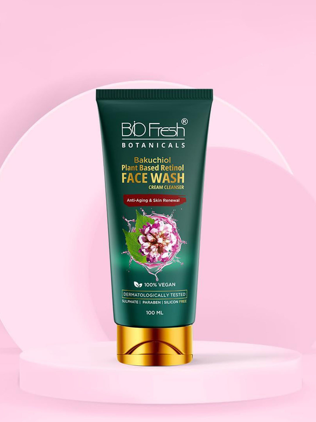 BIOFRESH Bakuchiol Plant-Based Retinol Face Wash For Brightening Skin - 100 ml