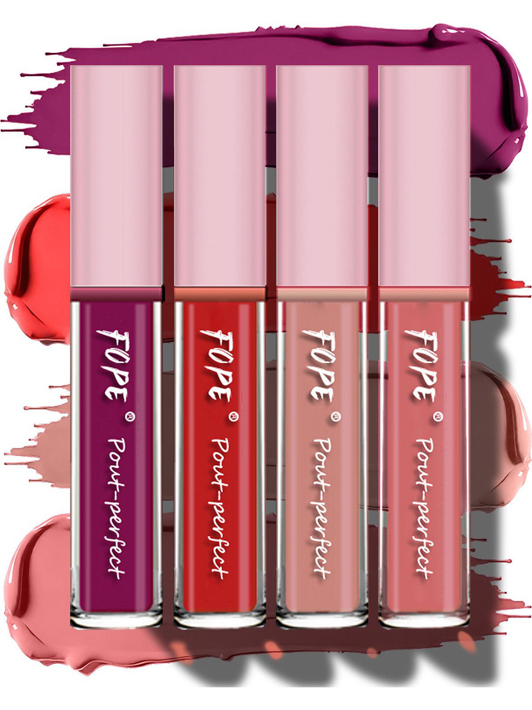 FOPE Set Of 4 Pout Perfect Ultra Matte Lipstick - 4 ml Each - 01- 04- 05- 12