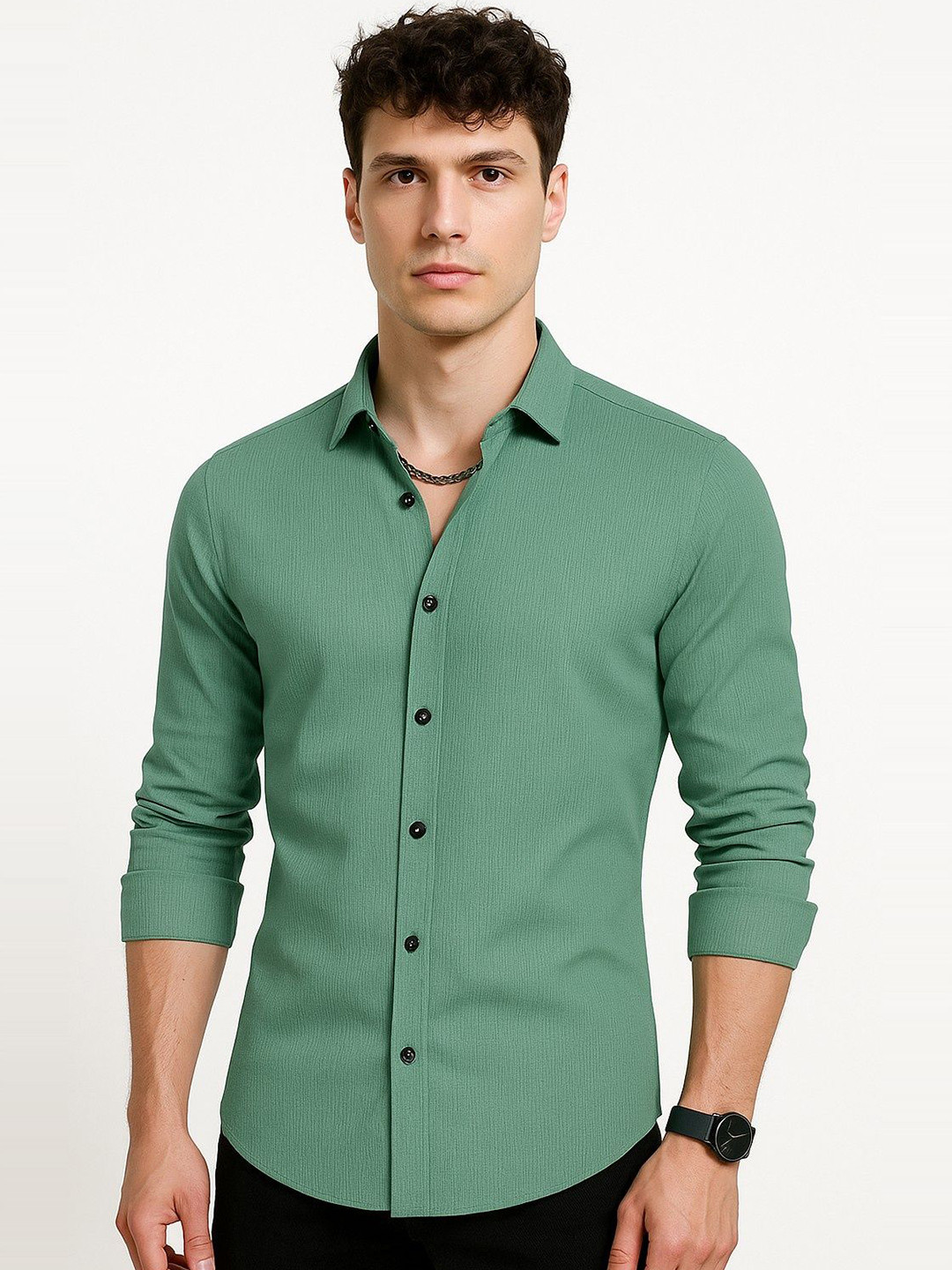 VORTEX Men Slim Fit Full Sleeve Casual Shirt