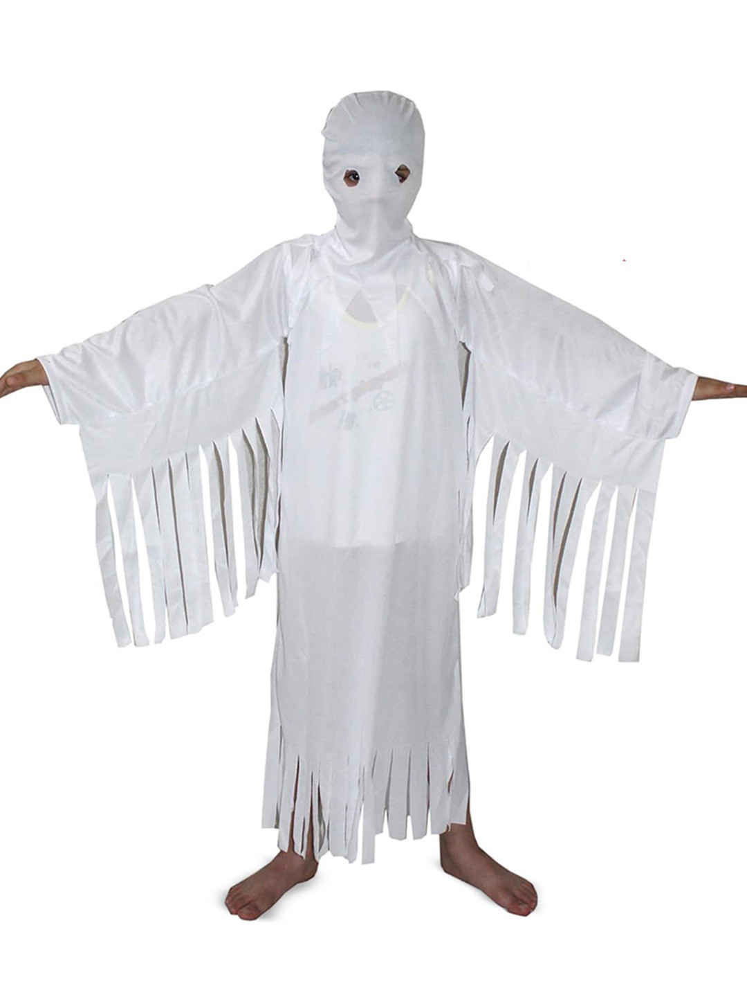 Kaku Fancy dresses Kids Ghost Costume With Vampire Teeth Face Mask & Fake Blood