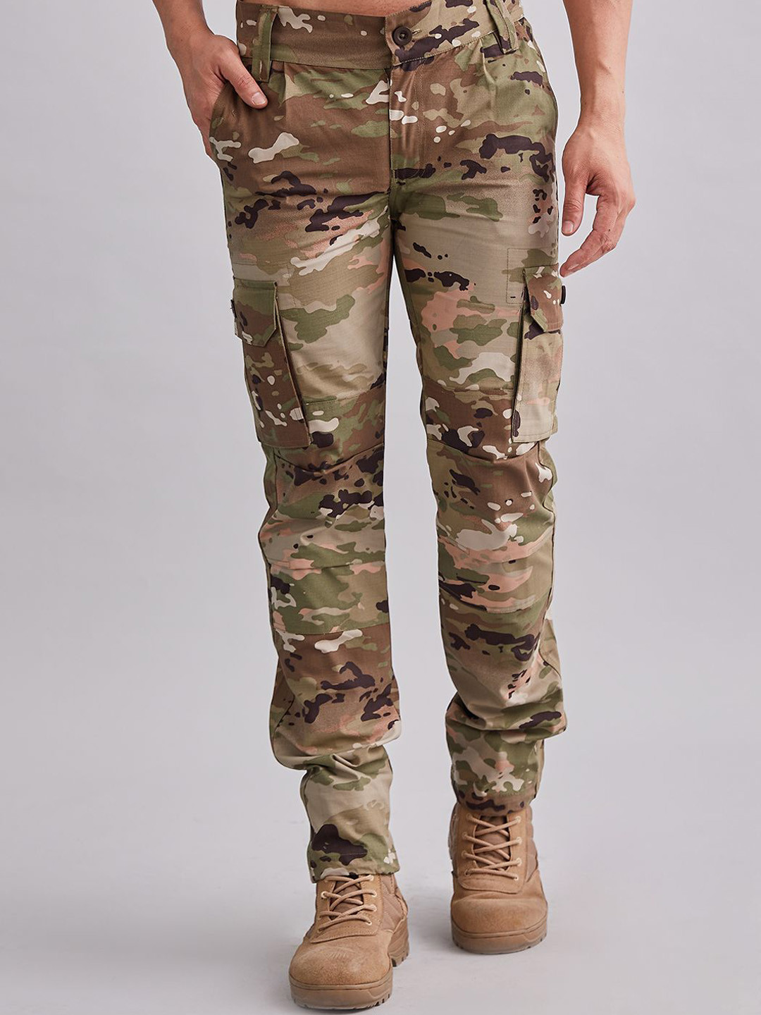 MOUNTMILLER Men's Camouflage Printed Ripstop Fabric Tactical Cargo Pant