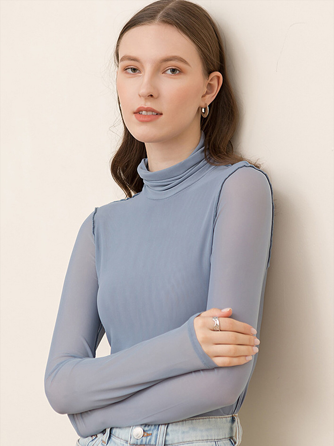 LULU & SKY High Neck Full Sleeve Top