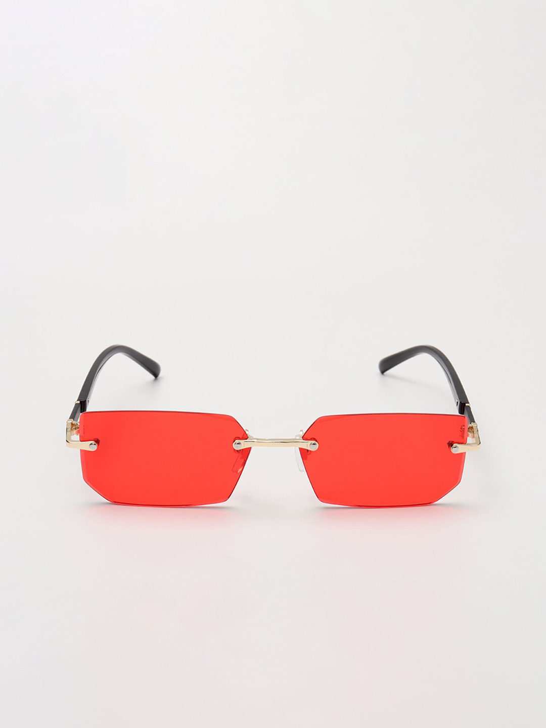 PELLE LUXUR Unisex Rectangle Sunglasses with UV Protected Lens PL25GS23
