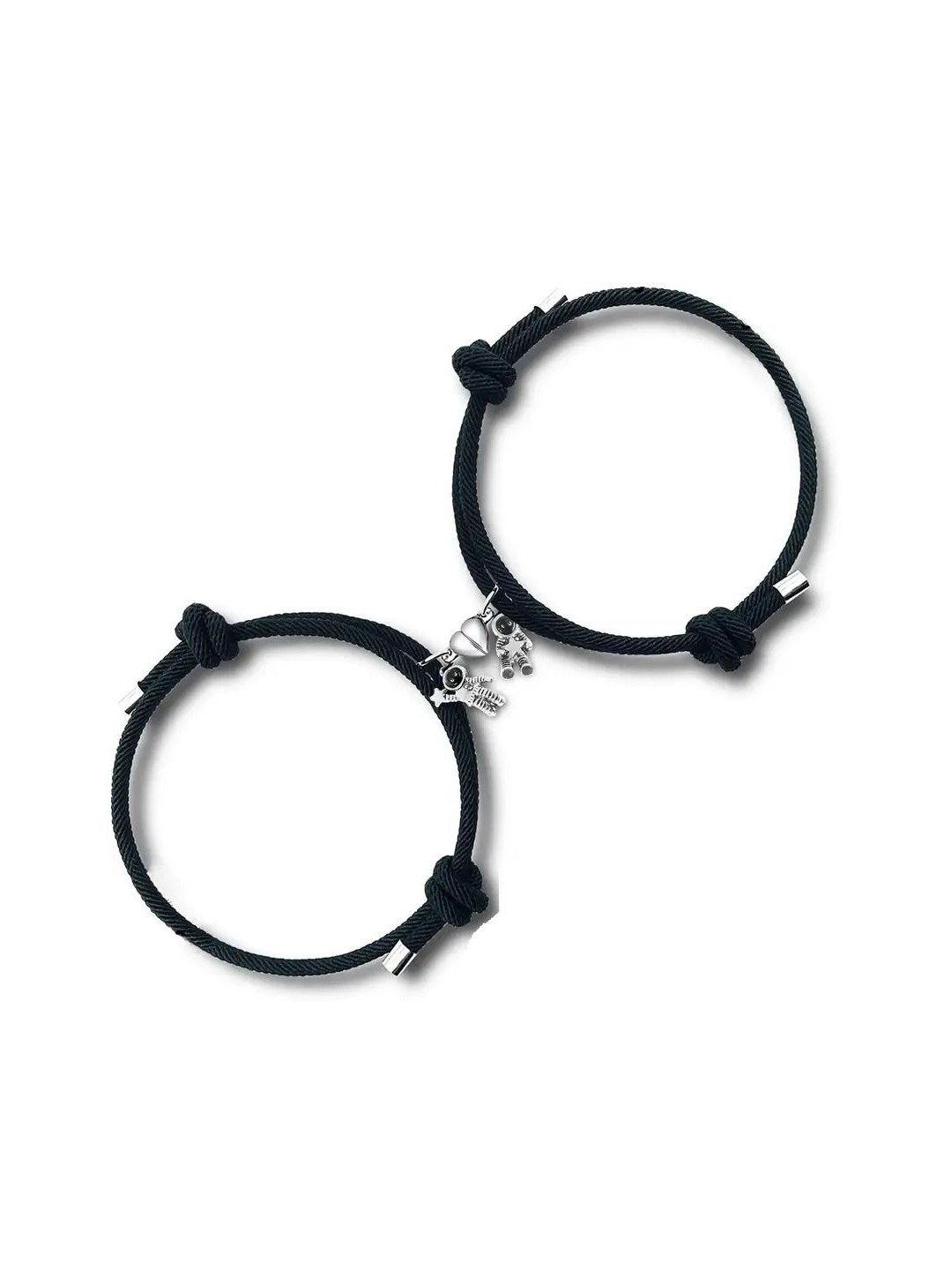 Teeragaj Unisex Set of 2 Stainless Steel Kali Dori Ht But Robo Wraparound Bracelets