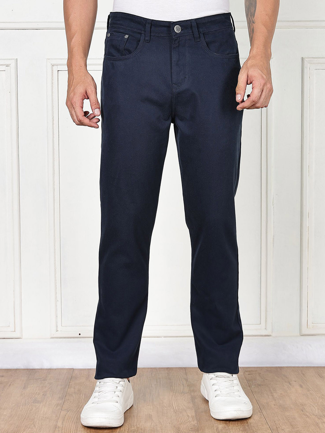 Thomas Scott Men Smart Mid-Rise Slim Fit Clean Look Jeans