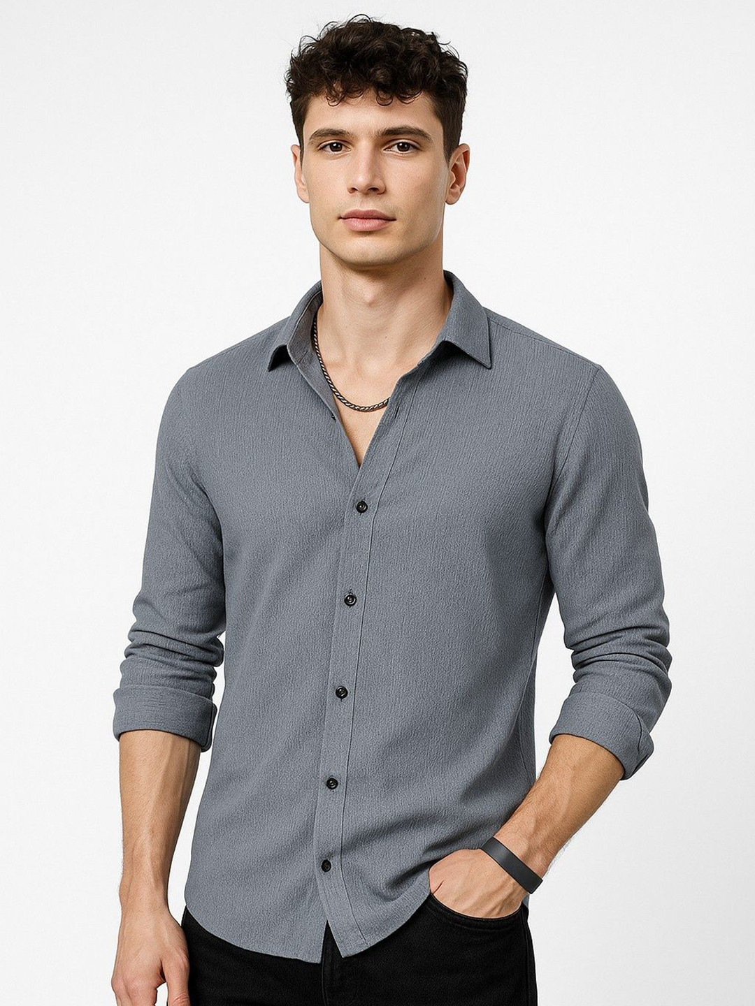 VORTEX Men Original Casual Slim Fit Shirt