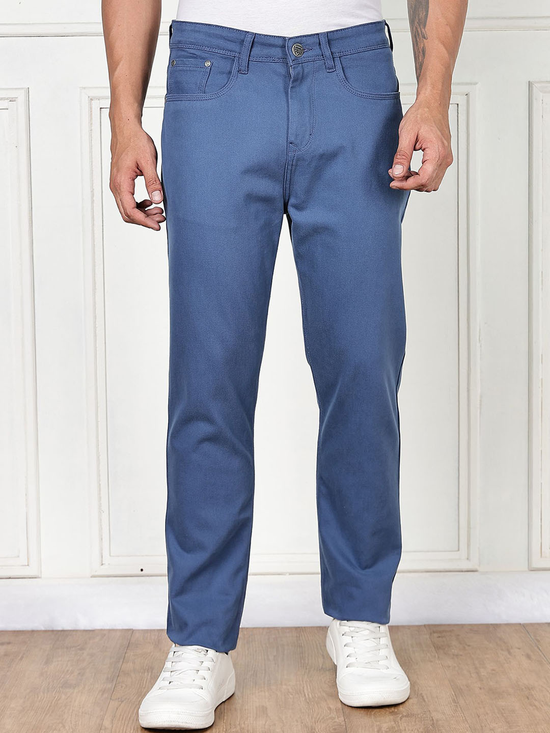 Thomas Scott Men Smart Slim Fit Mid-Rise Light Fade Jeans