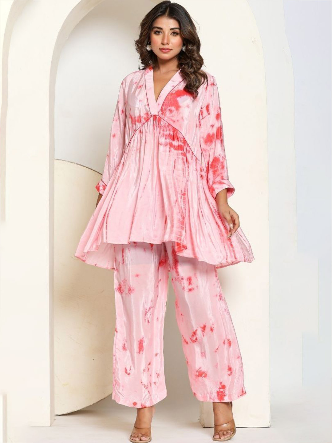 HOUSE OF JAMOTI Blush Tide Ensemble Co-Ords Set