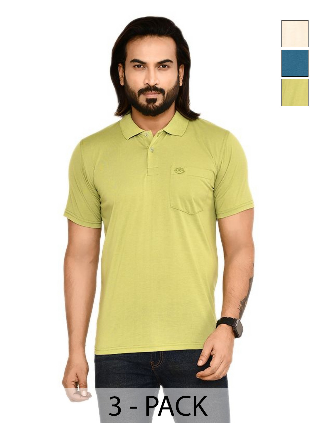 RAPL Men 3 Polo Collar T-shirt