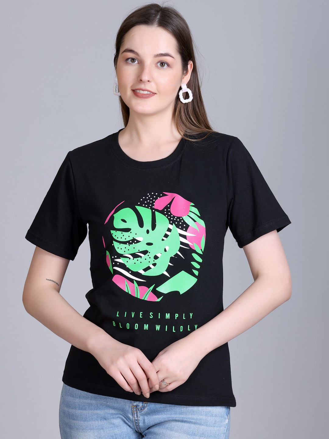 FIRST SLEEP Printed Cotton Round Neck T-shirt