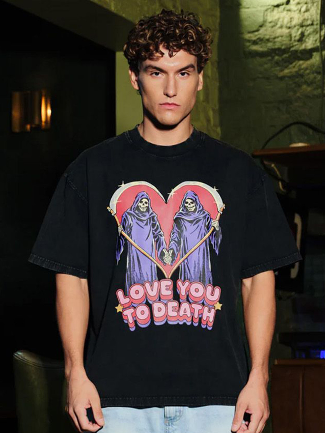 Bonkers steven rhodes Corner Men Love You To Death Oversized T-Shirt