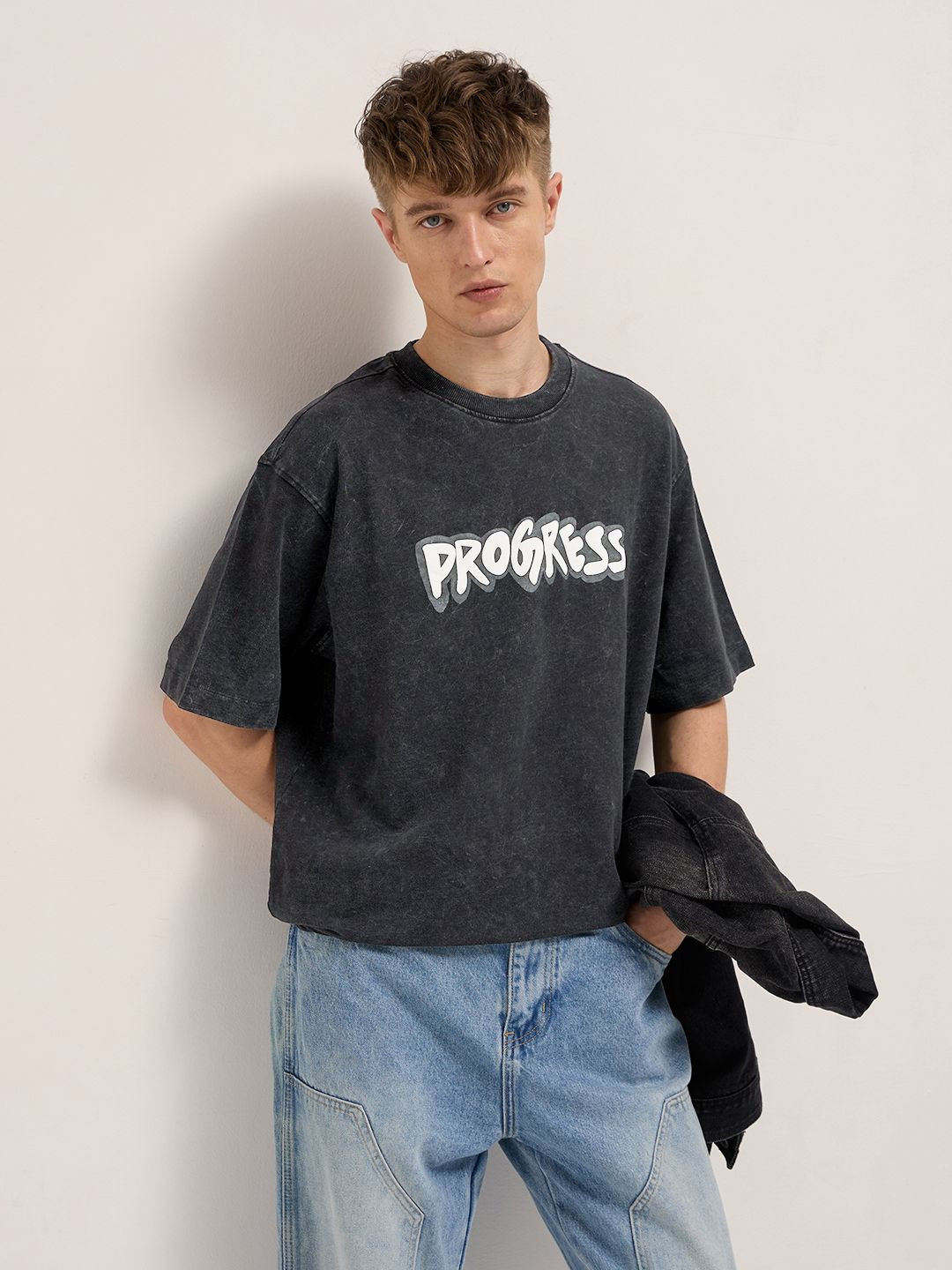 THE BEAR HOUSE Men Printed Drop-Shoulder Sleeves T-shirt