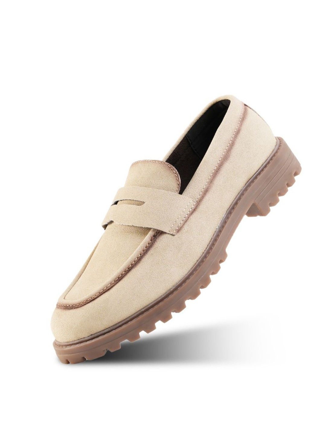 MONKSTORY Cosmopolitan Dune Penny Loafers  - Beige