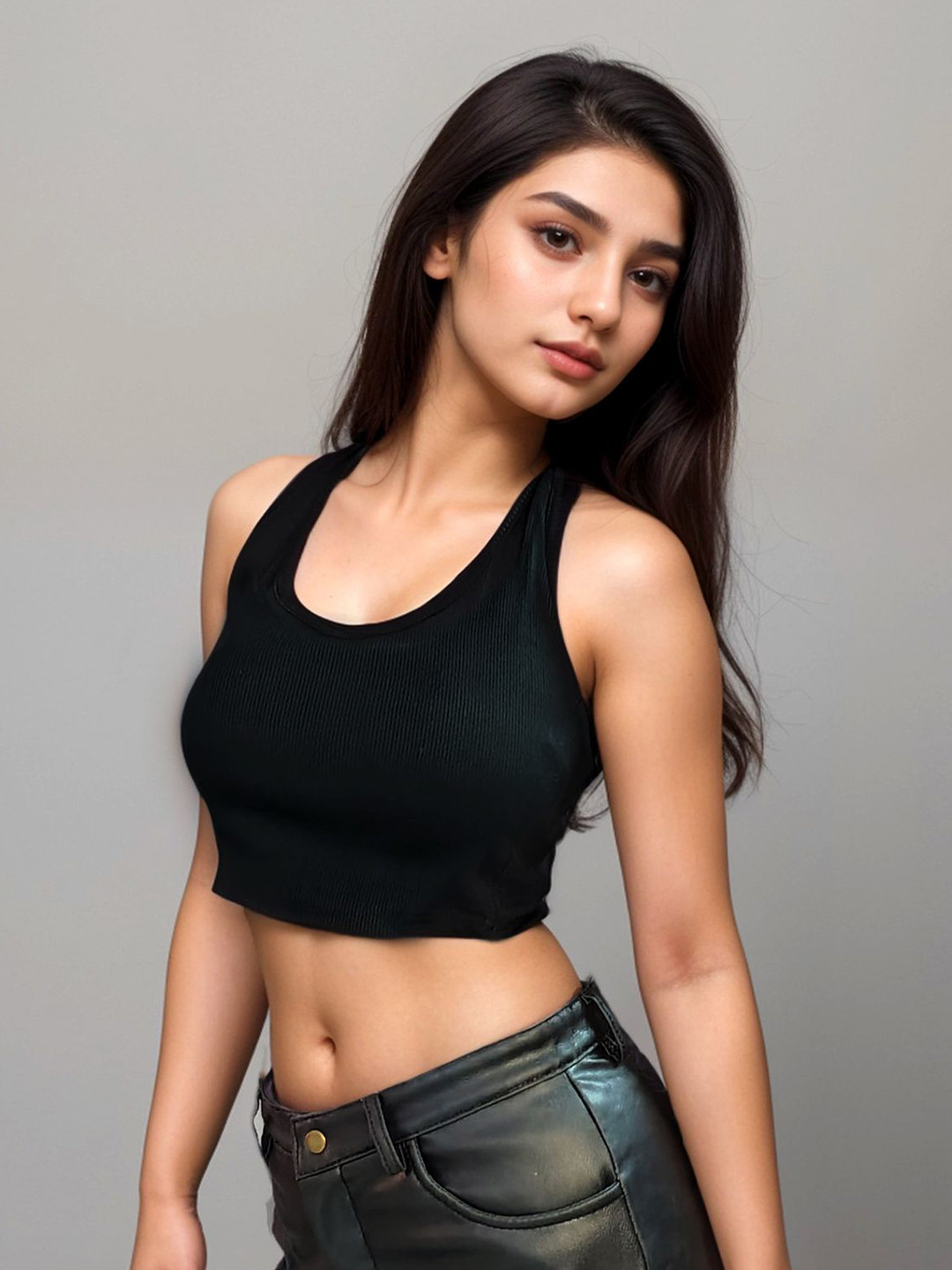 Classy Hangers Women Halter Neck Cotton Crop Top