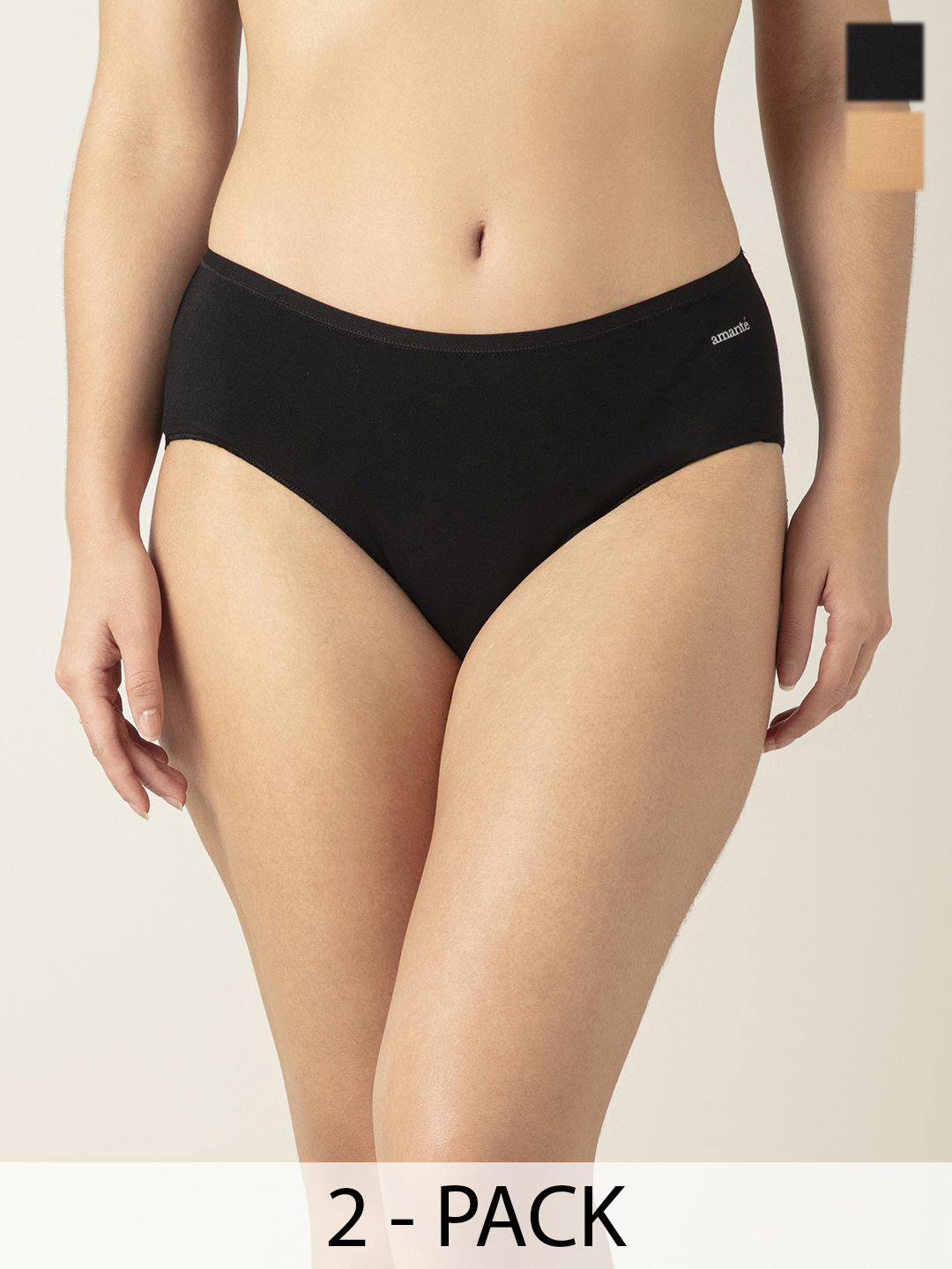 Amante Pack Of 2 Hipster Briefs  PPK83202C1785