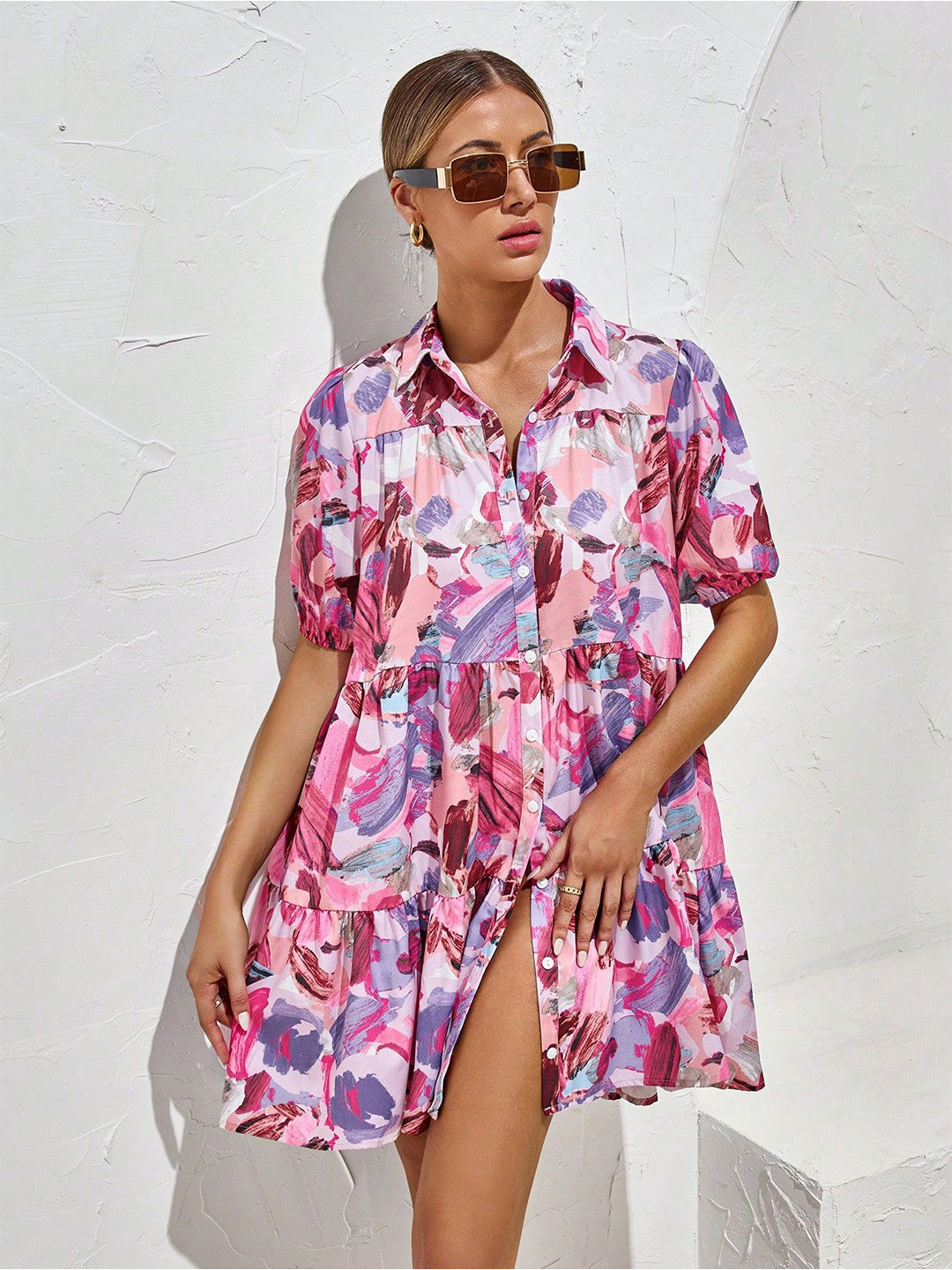 Sugathari Autumn-Winter-Summer-25 Floral Print A-Line Midi Dress