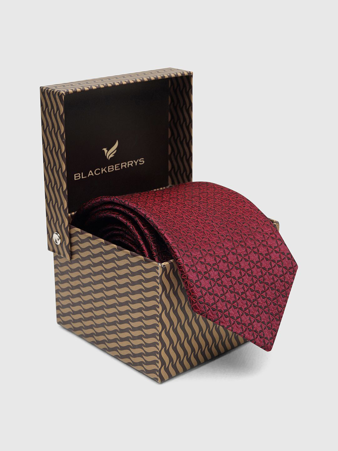 Blackberrys Men Woven Design Cravat Ties