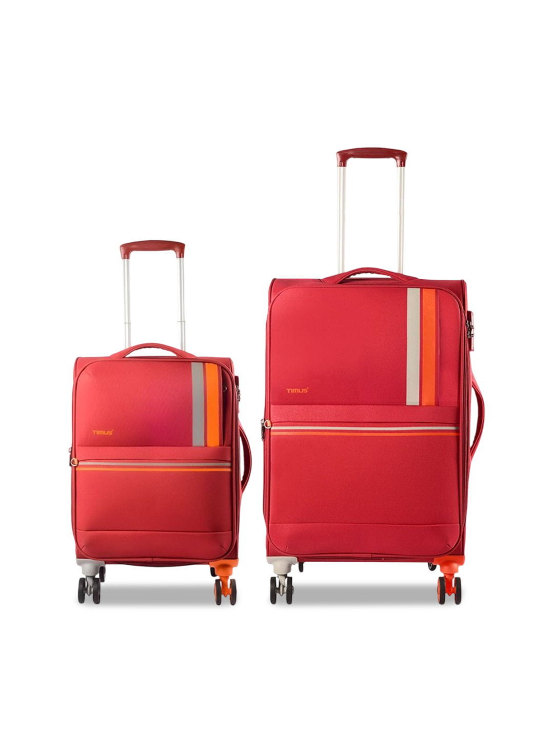 TIMUS Soft luggage Set Of 2 Soft Sided Medium & Cabin Trolley Bag