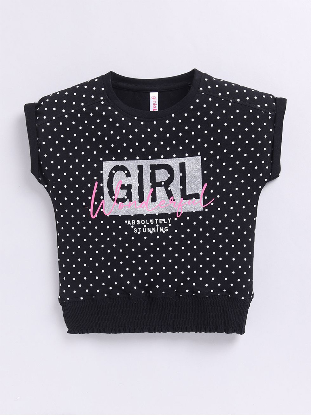 giniekids Girls Polka Dot Printed Blouson Tops