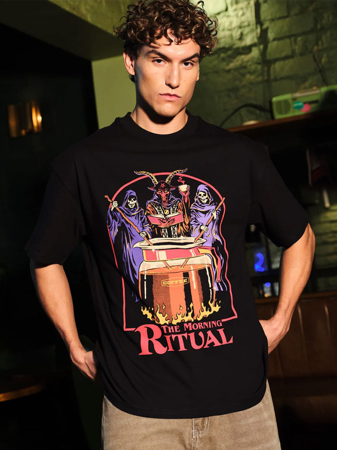 Bonkers Corner Men Morning Ritual Oversized T-shirt