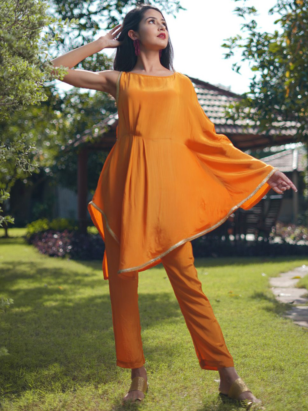 Shades of Sabi Boat Neck Top With Trousers Co-Ords