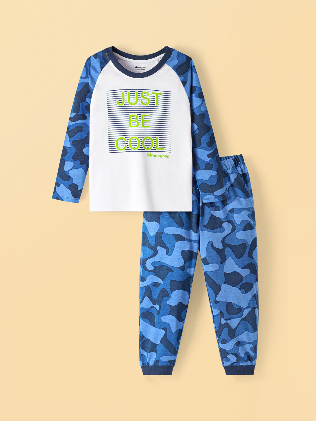 Honeyhap Boy Printed T-shirt & Joggers Pure Cotton Night suit