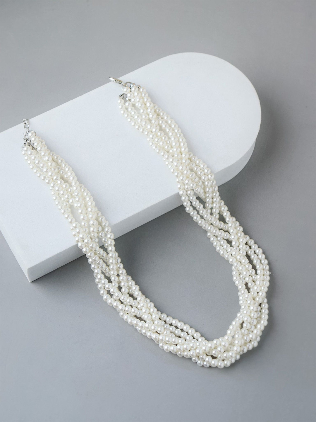 CURIO COTTAGE Gold-Plated Pearls Beaded Necklace