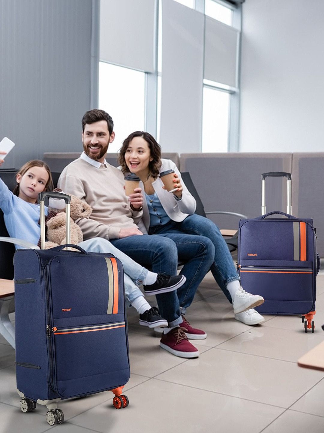 Timus Soft Luggage Set Of 2 Soft Sided Trolley Bag