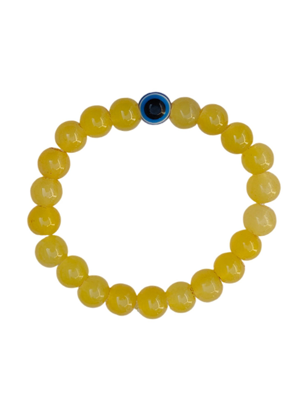 MAATIR DESIGNS Unisex Evil Eye Beaded Marble Elasticated Bracelet