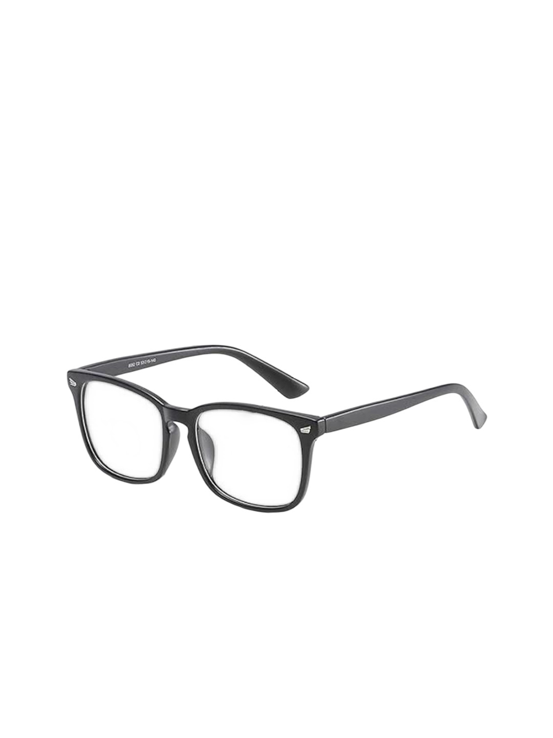 SPADEACES Men Square Sunglasses with Polarised Lens SP Wing Clear Black