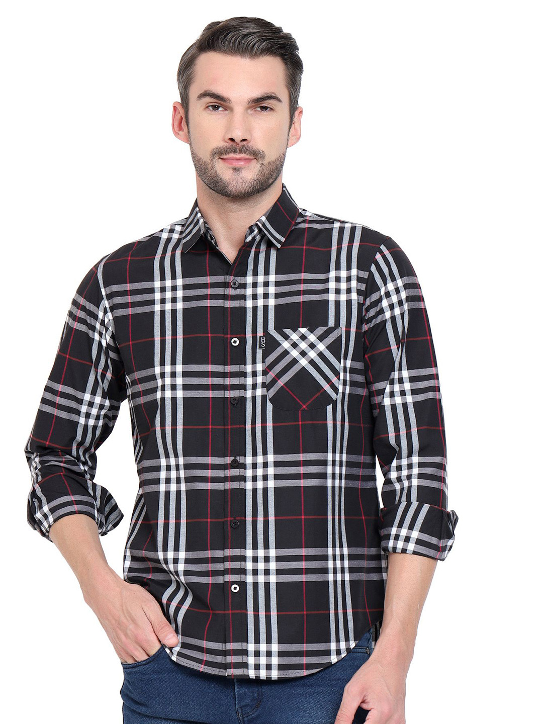 High Skyzz Men Classic Buffalo Checks Checked Regular Fit Casual Shirt