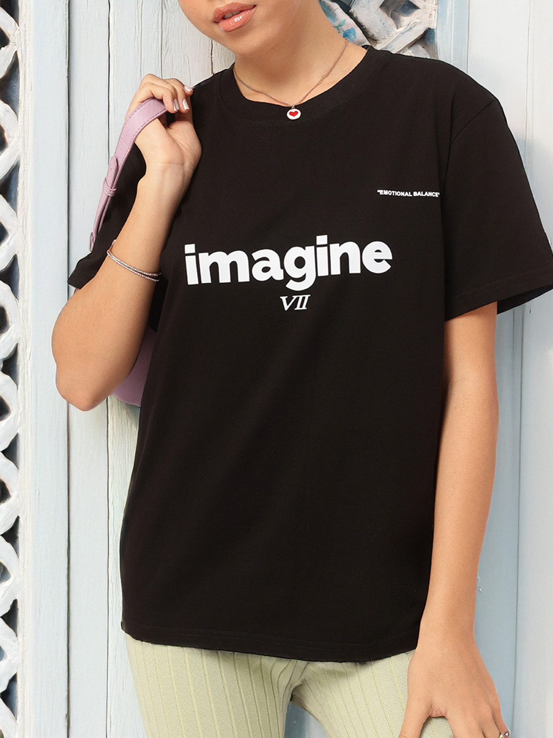 DressBerry Boldly Basic Printed Relaxed Fit T-shirt