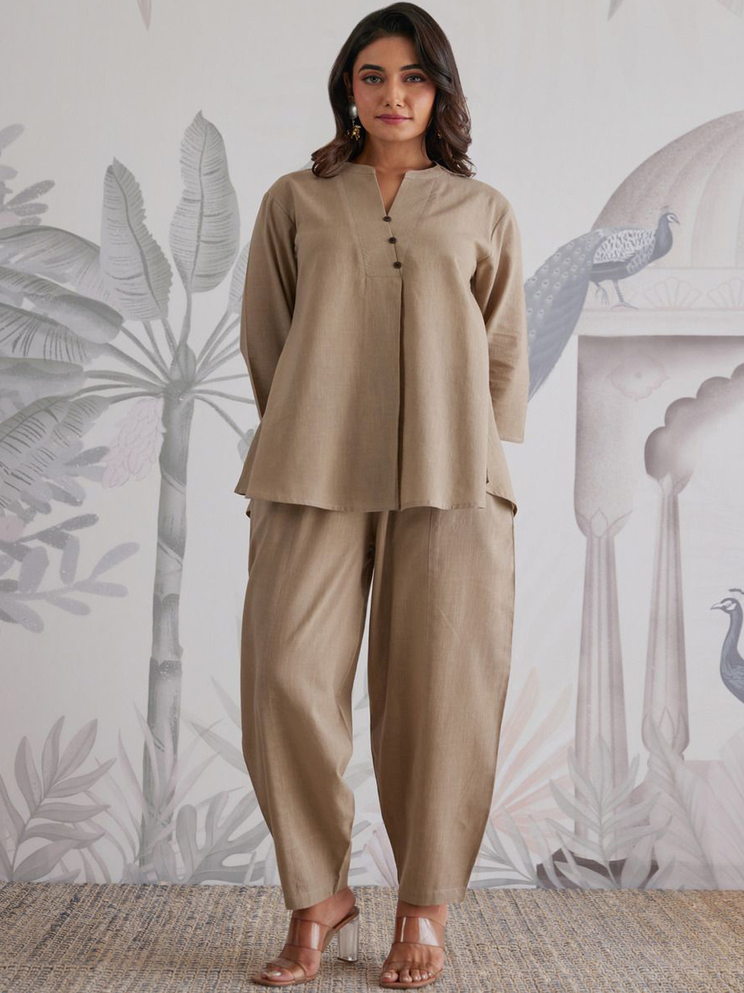 TARA-C-TARA Pure Cotton Top With Trouser Co-Ords