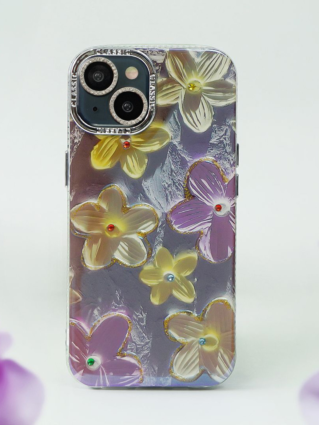 PEEPERLY Floral Printed iPhone 15 Back Case Mobile Accessories