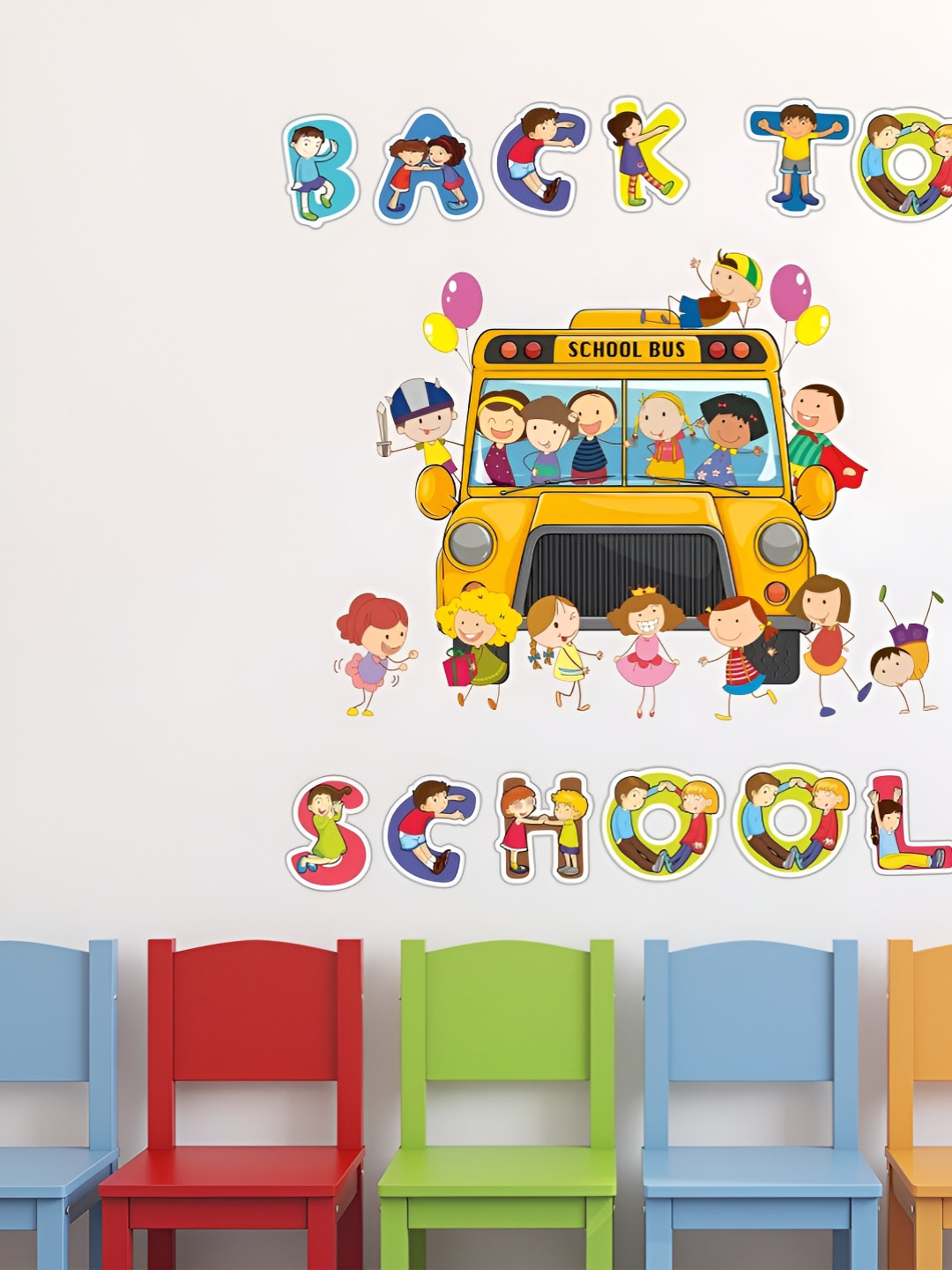 LANSTICK Yellow & Red Printed Waterproof Wallpaper