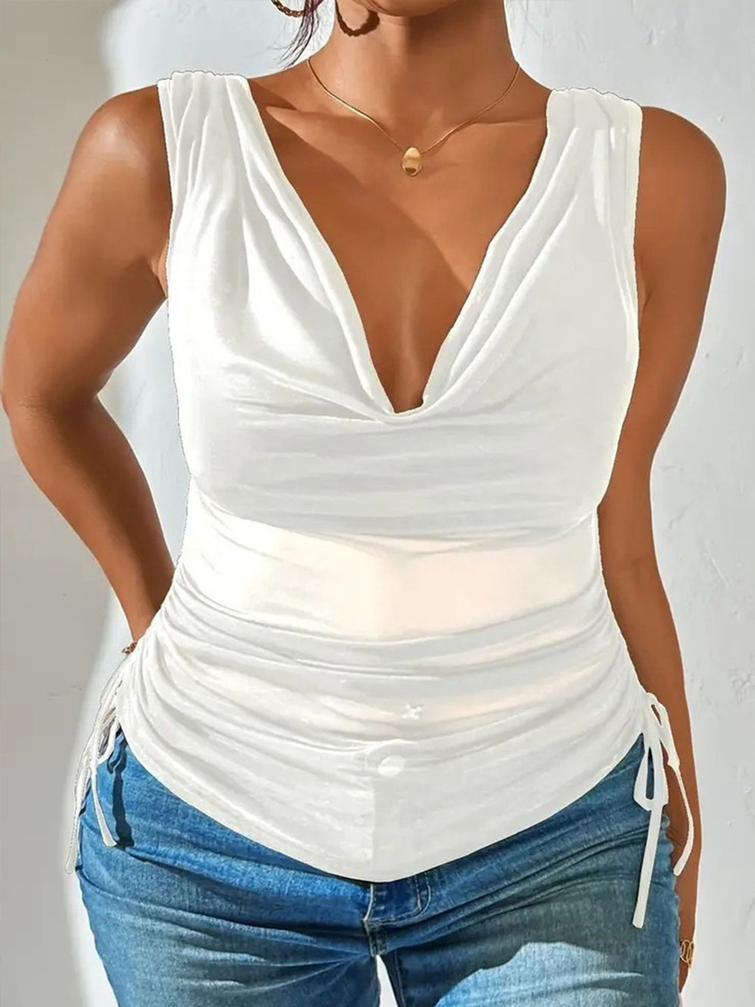 DressBerry Women Curve Cowl Neck Top