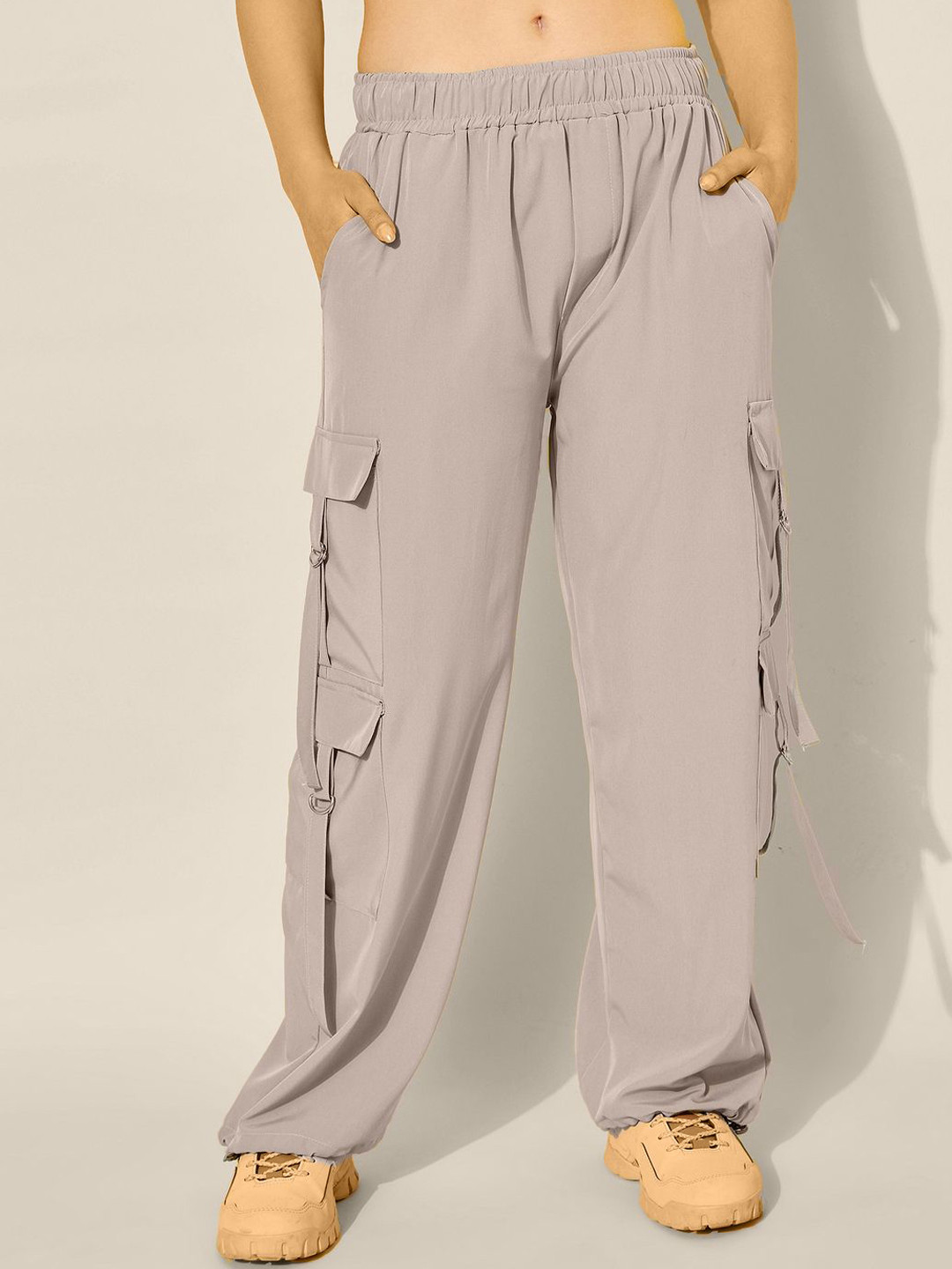 CORSICA Women Loose Fit Multi Pockets Elasticated Women's Cargo Pants