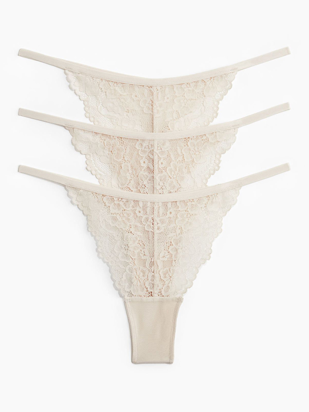 H&M 3-Pack Lace Tanga Thong Briefs