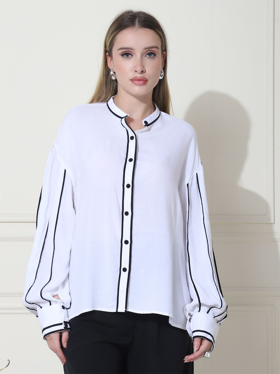 KELIN Women Edgy Colourblocked Semiformal Shirt