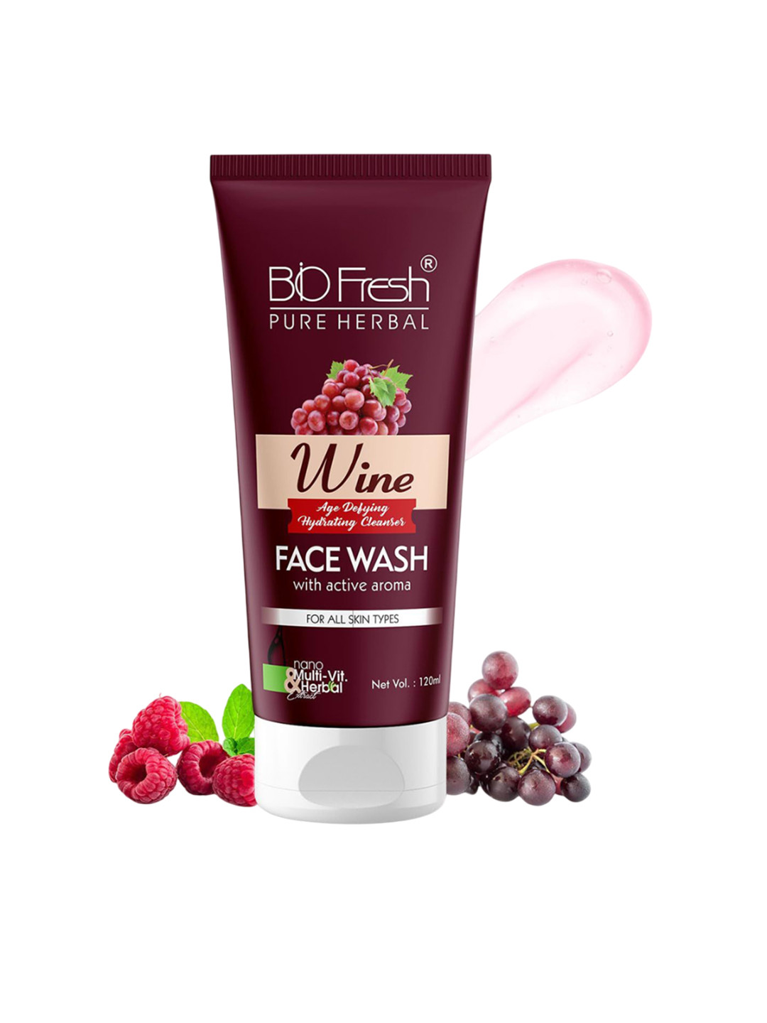 BIOFRESH Wine Face Wash With Active Aroma - 120 ml