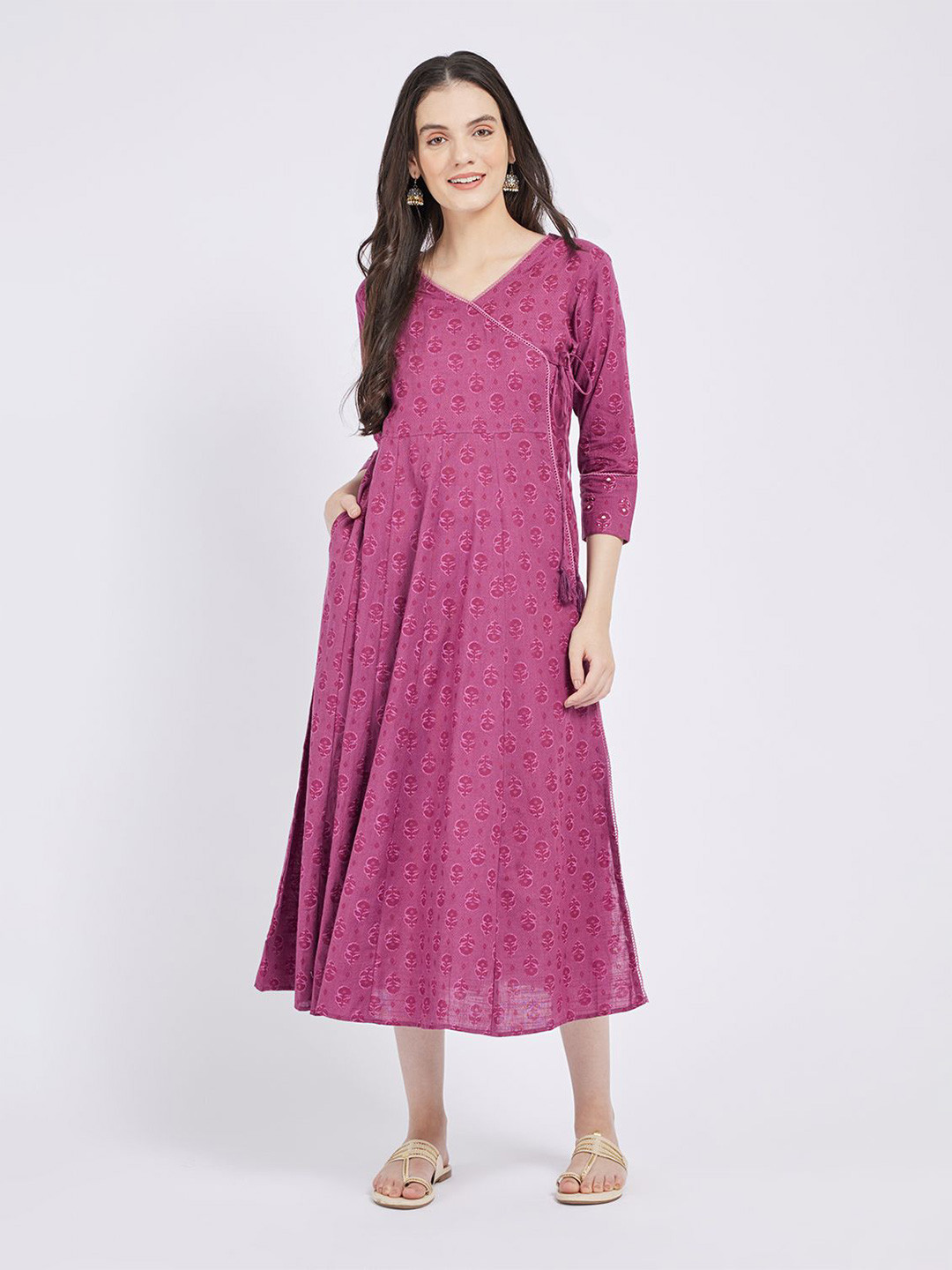 Span Women Floral Printed Daily Cotton A-Line Kurtas