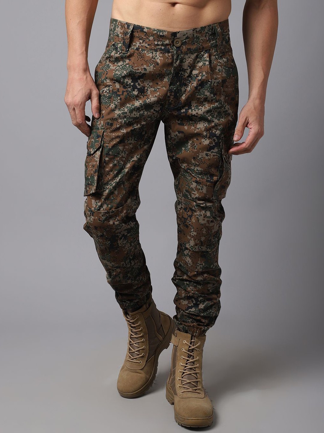 MOUNTMILLER Men's Camouflage Printed Ripstop Fabric Tactical Cargo Pant