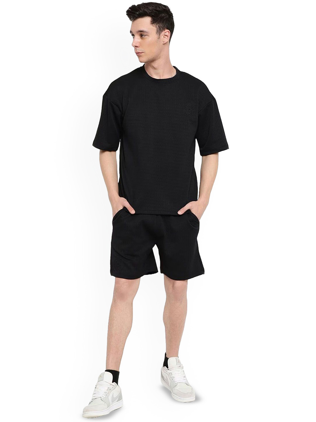 Cloroot Pure Cotton Round Neck T-shirt With Shorts Co-Ords