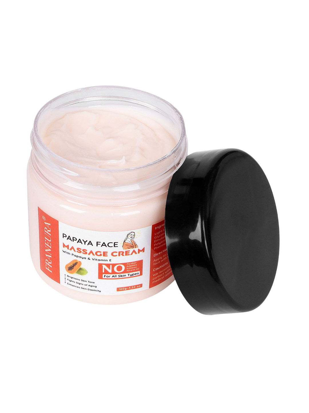 Franeura Papaya Face Massage Cream For Nourishment & Rejuvenate Skin - 100 g