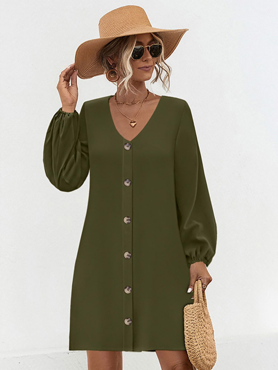 StyleCast x Revolte Women Casual Knee Length Shirt Dress