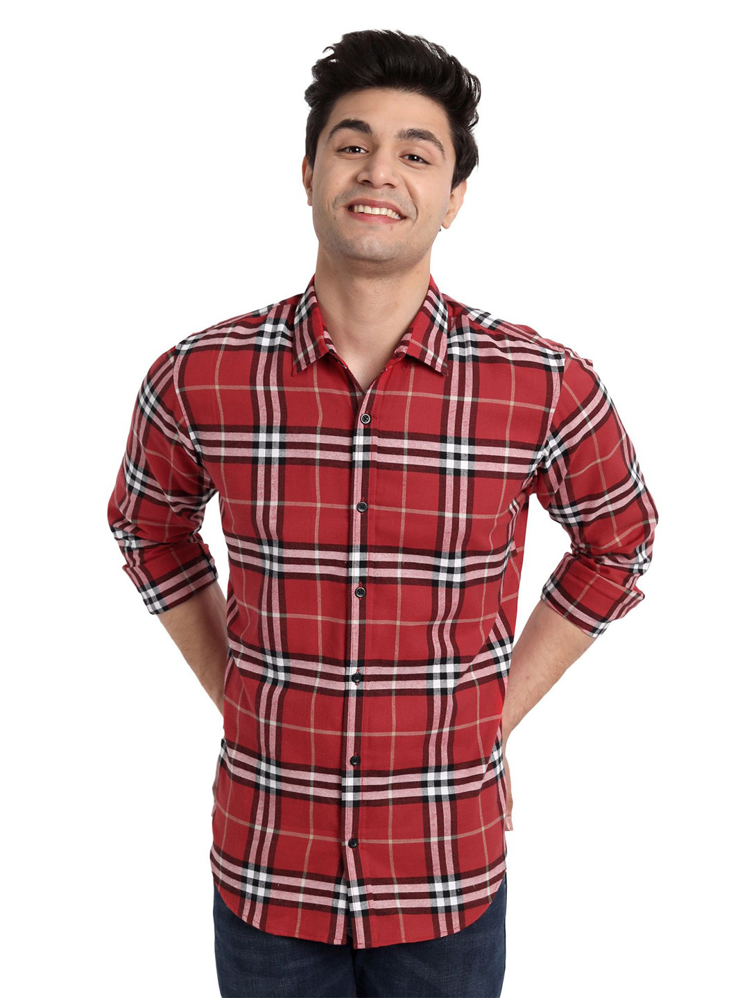 High Skyzz Men Classic Buffalo Checks Checked Casual Shirt